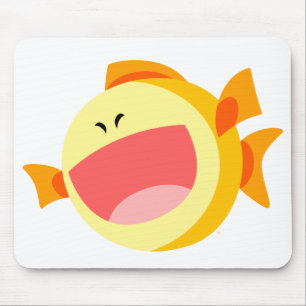 Cute Happy Cartoon Fish Mousepad Muismat