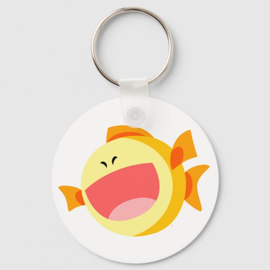 Cute Happy Cartoon Fish Sleutelhanger (Voorkant)