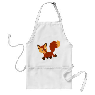 Cute Happy Cartoon Fox Apron Standaard Schort