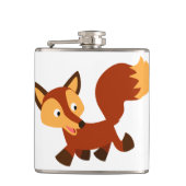 Cute Happy Cartoon Fox Hip Flask Heupfles (Voorkant)