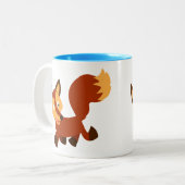 Cute Happy Cartoon Fox Mok (Voorkant links)