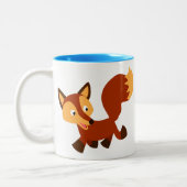 Cute Happy Cartoon Fox Mok (Links)