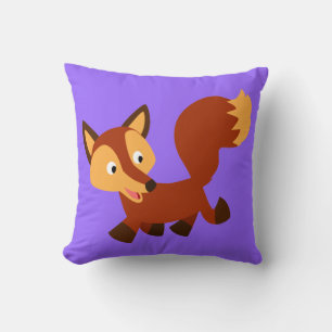 Cute Happy Cartoon Fox Pillow Kussen