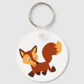 Cute Happy Cartoon Fox Sleutelhanger (Voorkant)