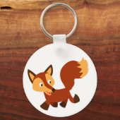 Cute Happy Cartoon Fox Sleutelhanger (Voorkant)