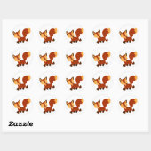 Cute Happy Cartoon Fox Sticker (Vel)