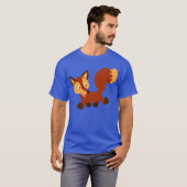 Cute Happy Cartoon Fox T-Shirt (Voorkant volledig)
