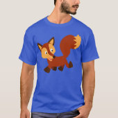 Cute Happy Cartoon Fox T-Shirt (Voorkant)