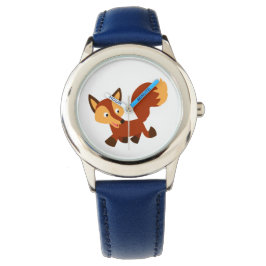 Cute Happy Cartoon Fox Watch Horloge