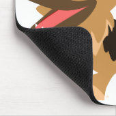 Cute Happy Cartoon German Shepherd Mousemat Muismat (Hoek)