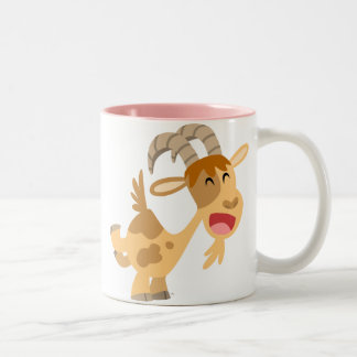 Cute Happy Cartoon Goat Mousepad Tweekleurige Koffiemok