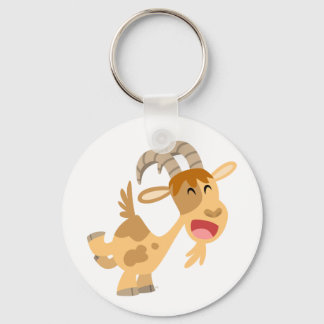 Cute Happy Cartoon Goat Sleutelhanger