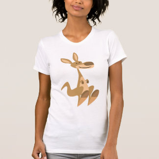 Cute Happy Cartoon Kangaroo Women T-Shirt