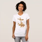 Cute Happy Cartoon Kangaroo Women T-Shirt (Voorkant volledig)