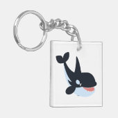 Cute Happy Cartoon Killer Whale AcrylSleutelhanger Sleutelhanger (Voorkant Links)