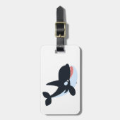 Cute Happy Cartoon Killer Whale Bagagelabel (Voorkant verticaal)