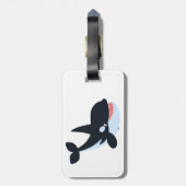 Cute Happy Cartoon Killer Whale Bagagelabel (Achterkant verticaal)