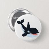 Cute Happy Cartoon Killer Whale Button Badge (Voorkant /achterkant)