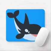 Cute Happy Cartoon Killer Whale Mousepad Muismat (Met muis)