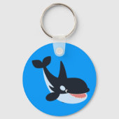 Cute Happy Cartoon Killer Whale Sleutelhanger (Voorkant)