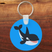Cute Happy Cartoon Killer Whale Sleutelhanger (Voorkant)