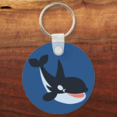 Cute Happy Cartoon Killer Whale Sleutelhanger (Voorkant)