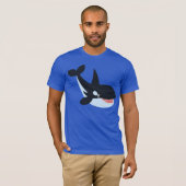 Cute Happy Cartoon Killer Whale T-Shirt (Voorkant volledig)