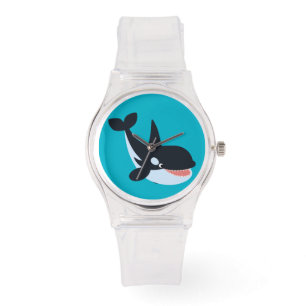 Cute Happy Cartoon Killer Whale Women Sporty Watch Horloge