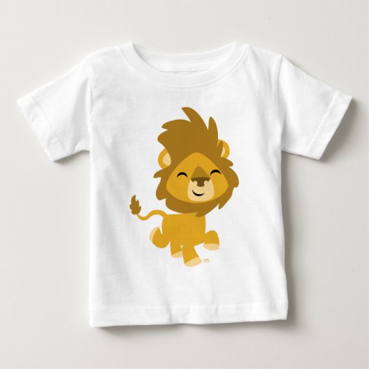 Cute Happy Cartoon Lion Baby T-Shirt (Voorkant)