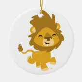 Cute Happy Cartoon Lion Ornament (Voorkant)