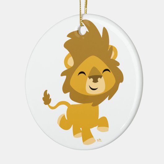 Cute Happy Cartoon Lion Ornament (Links)