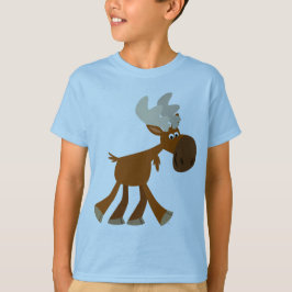 Cute Happy Cartoon Moose Children T-Shirt