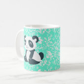 Cute Happy Cartoon Panda Koffiemok (Voorkant links)