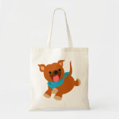 Cute Happy Cartoon Staffie Bag Tote Bag (Voorkant)