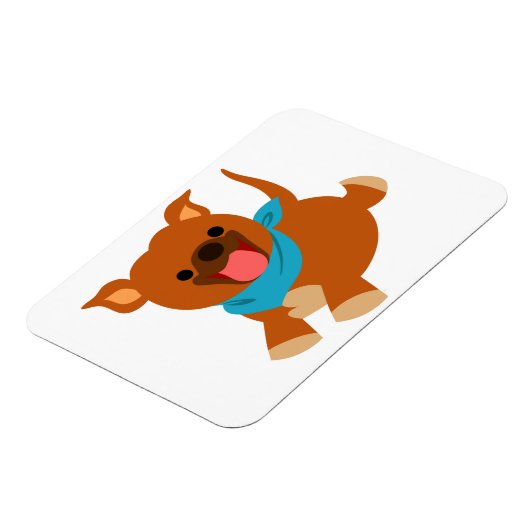 Cute Happy Cartoon staffie Flexible Magnet Magneet (Linkerzijde)