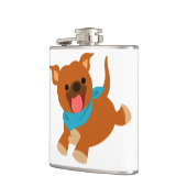 Cute Happy Cartoon Staffie Hip Flask Heupfles (Links)