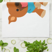 Cute Happy Cartoon Staffie Kitchen Towel Theedoek (Gevouwen)