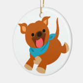 Cute Happy Cartoon Staffie Ornament (Links)
