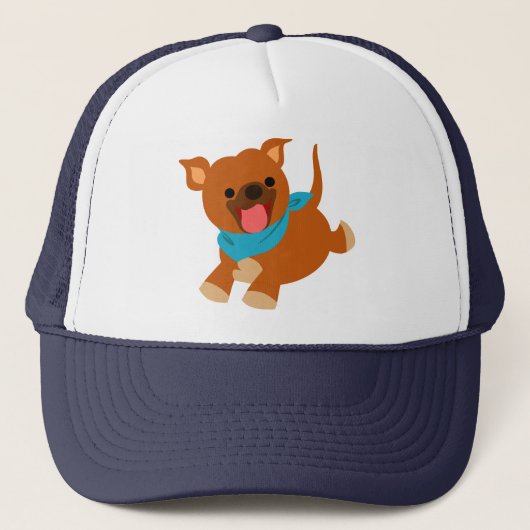 Cute Happy Cartoon Staffie Pet (Voorkant)