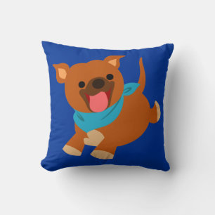 Cute Happy Cartoon Staffie Sierkussen