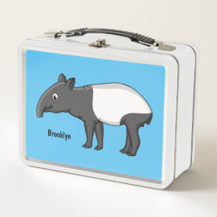 Cute happy cartoon tapir illustratie