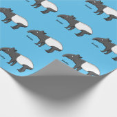 Cute happy cartoon tapir illustratie cadeaupapier (Hoek)