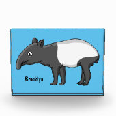 Cute happy cartoon tapir illustratie fotoblokken (Voorkant)