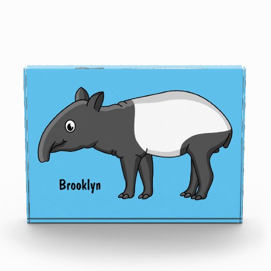 Cute happy cartoon tapir illustratie fotoblokken (Voorkant)