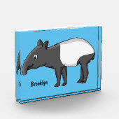 Cute happy cartoon tapir illustratie fotoblokken (Links)