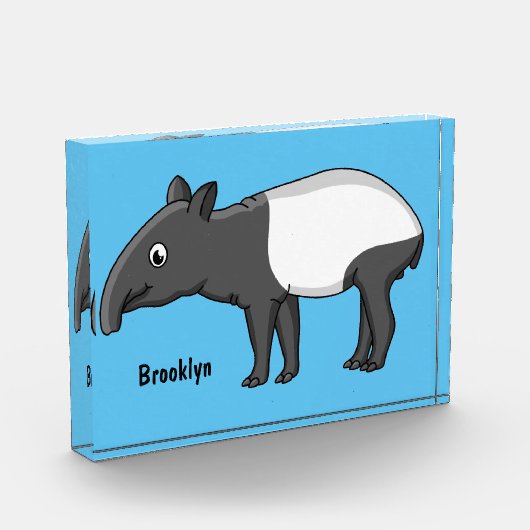 Cute happy cartoon tapir illustratie fotoblokken (Links)