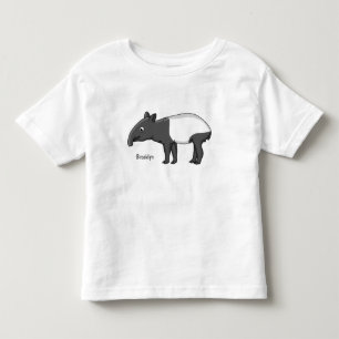 Cute happy cartoon tapir illustratie kinder shirts