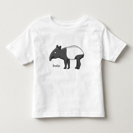 Cute happy cartoon tapir illustratie kinder shirts (Voorkant)