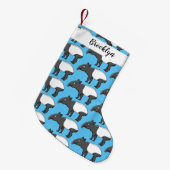 Cute happy cartoon tapir illustratie kleine kerstsok (Voorkant (Hangend))