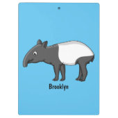Cute happy cartoon tapir illustratie klembord (Achterkant)
